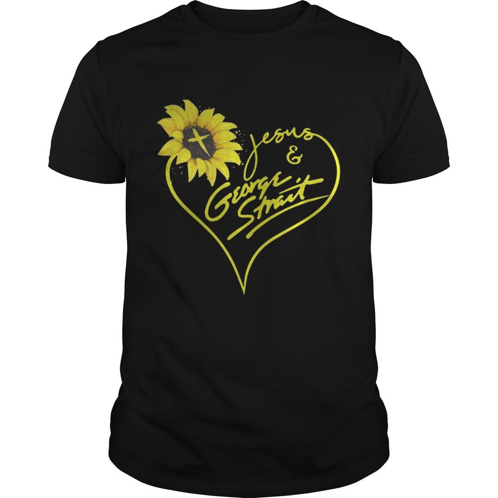 Sunflower Jesus And George Strait Shirt